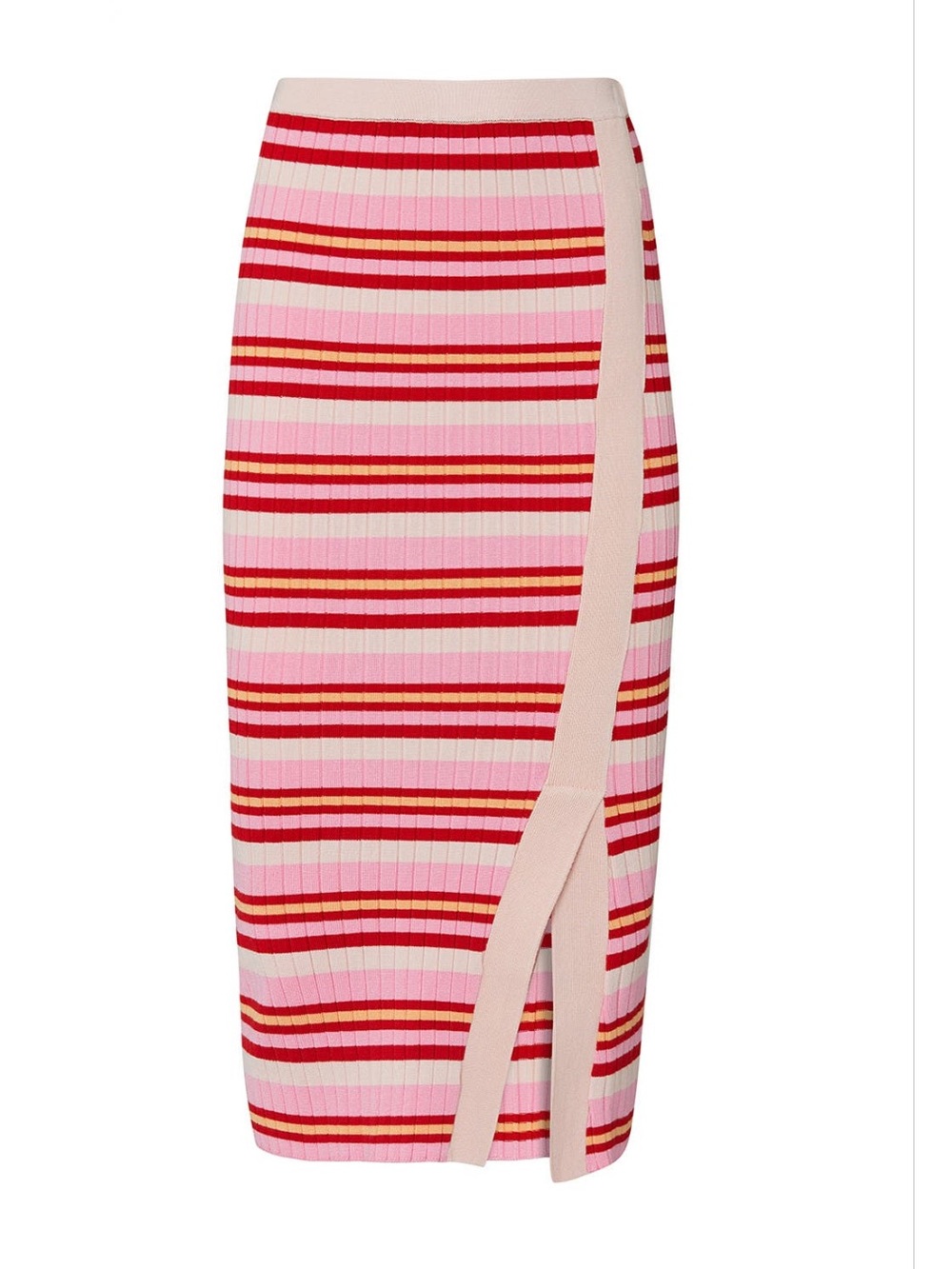 525 America Midi Knit Striped Skirt
